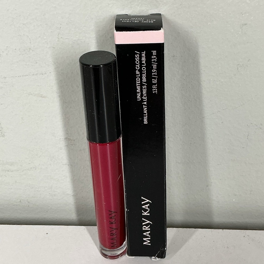 New In Box Mary Kay Unlimited Lip Gloss Berry Delight 153485 Full‎ Size